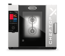 Cuptor UNOX pentru bucătărie CHEFTOP-X 6 tăvi GN 2/1 alimentare electrică comenzi digitale Digital.ID — balama dreapta cu colectare grăsime