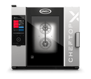 Cuptor UNOX pentru bucătărie CHEFTOP-X 6 tăvi GN 2/1 alimentare gaz comenzi digitale Digital.ID — balama dreapta
