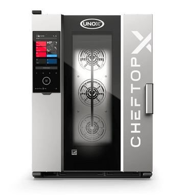 Cuptor UNOX pentru bucătărie CHEFTOP-X 10 tăvi GN 1/1 alimentare electrică comenzi digitale Digital.ID — balama dreapta
