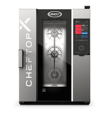 Cuptor UNOX pentru bucătărie CHEFTOP-X 10 tăvi GN 1/1 alimentare gaz comenzi digitale Digital.ID — balama stânga