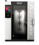 Cuptor UNOX pentru bucătărie CHEFTOP-X 10 tăvi GN 2/1 alimentare gaz comenzi digitale Digital.ID — balama dreapta
