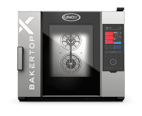 Cuptor UNOX pentru patiserie BAKERTOP-X 5 tăvi 600×400 alimentare electrică comenzi digitale Digital.ID — balama stânga cu Ethernet