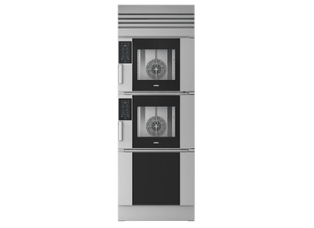 Cuptor UNOX pentru bucătărie CHEFTOP MIND.Maps VISTA 2 × 5 tăvi GN 1/1 (cameră dublă) alimentare electrică comenzi digitale PLUS — balama stânga