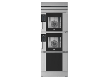 Cuptor UNOX pentru bucătărie CHEFTOP MIND.Maps VISTA 2 × 5 tăvi GN 1/1 (cameră dublă) alimentare electrică comenzi digitale PLUS — balama stânga