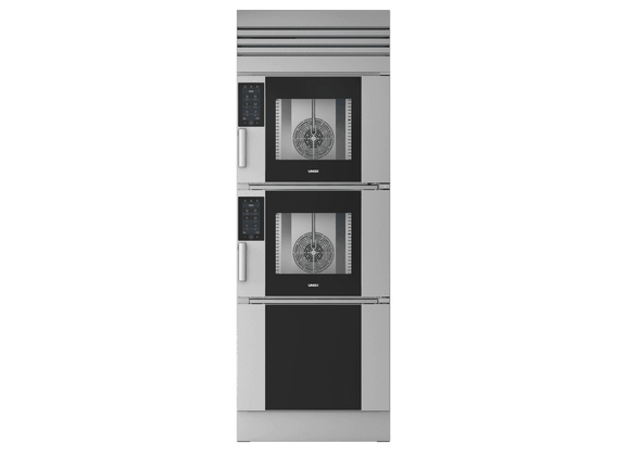 Cuptor UNOX pentru bucătărie CHEFTOP MIND.Maps VISTA 2 × 5 tăvi GN 1/1 (cameră dublă) alimentare electrică comenzi digitale PLUS — balama stânga