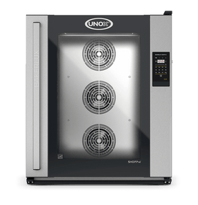 Cuptor UNOX pentru patiserie BAKERLUX SHOP.Pro GO 10 tăvi 600×400 alimentare electrică — balama stânga · XEFR-10EU-EGLN