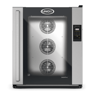 Cuptor UNOX pentru patiserie BAKERLUX SHOP.Pro GO 10 tăvi 600×400 alimentare electrică — balama stânga · XEFR-10EU-EGLN