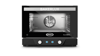 Cuptor UNOX pentru patiserie BAKERLUX CLASSIC convecție 3 tăvi 460×330 alimentare electrică — ușă rabatabilă · XENA-03HS-MADN — model nou 2026