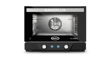 Cuptor UNOX pentru patiserie BAKERLUX CLASSIC convecție 3 tăvi 460×330 alimentare electrică — ușă rabatabilă · XENA-03HS-MADN — model nou 2026