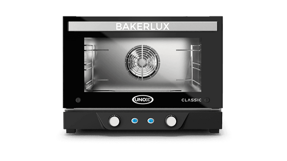 Cuptor UNOX pentru patiserie BAKERLUX CLASSIC convecție 3 tăvi 460×330 alimentare electrică — ușă rabatabilă · XENA-03HS-MADN — model nou 2026