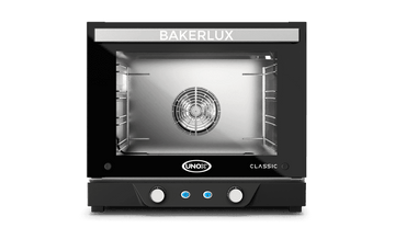 Cuptor UNOX pentru patiserie BAKERLUX CLASSIC convecție 4 tăvi 460×330 alimentare electrică — ușă rabatabilă · XENA-04HS-MADN — model nou 2026