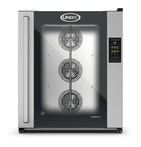 Cuptor UNOX pentru patiserie BAKERLUX SHOP.Pro MASTER 10 tăvi 600×400 alimentare electrică — balama stânga · XEFR-10EU-EMLV-MT
