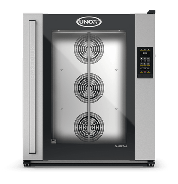 Cuptor UNOX pentru patiserie BAKERLUX SHOP.Pro MASTER 10 tăvi 600×400 alimentare electrică — balama stânga · XEFR-10EU-EMLV-MT