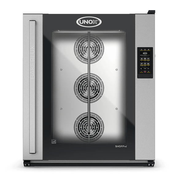 Cuptor UNOX pentru patiserie BAKERLUX SHOP.Pro MASTER 10 tăvi 600×400 alimentare electrică — balama stânga · XEFR-10EU-EMLV