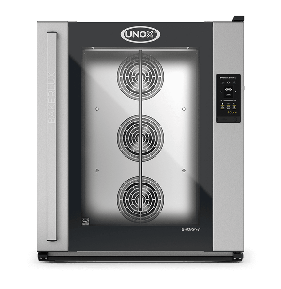 Cuptor UNOX pentru patiserie BAKERLUX SHOP.Pro TOUCH 10 tăvi 600×400 alimentare electrică — balama stânga · XEFR-10EU-ETLV