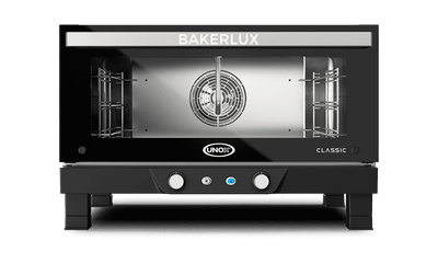 Cuptor UNOX pentru patiserie BAKERLUX CLASSIC convecție cu umiditate 3 tăvi 600×400 alimentare electrică — ușă rabatabilă · XENA-03EU-MADP — model nou 2026