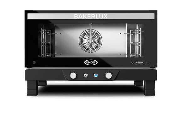Cuptor UNOX pentru patiserie BAKERLUX CLASSIC convecție cu umiditate 3 tăvi 600×400 alimentare electrică — ușă rabatabilă · XENA-03EU-MADP — model nou 2026