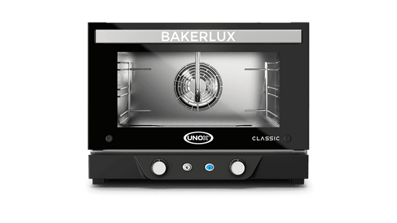 Cuptor UNOX pentru patiserie BAKERLUX CLASSIC convecție cu umiditate 3 tăvi 460×330 alimentare electrică — ușă rabatabilă · XENA-03HS-MADV — model nou 2026