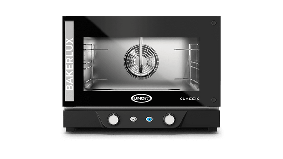 Cuptor UNOX pentru patiserie BAKERLUX CLASSIC convecție cu umiditate 3 tăvi 460×330 alimentare electrică — balama pe stânga · XENA-03HS-MALV — model nou 2026