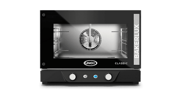 Cuptor UNOX pentru patiserie BAKERLUX CLASSIC convecție cu umiditate 3 tăvi 460×330 alimentare electrică — balama pe dreapta · XENA-03HS-MARV — model nou 2026