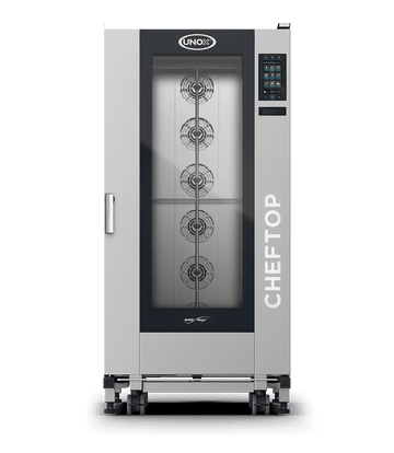 Cuptor UNOX pentru bucătărie CHEFTOP MIND.Maps PLUS BIG 20 tăvi GN 1/1 alimentare electrică comenzi digitale — balama stânga 220-240V