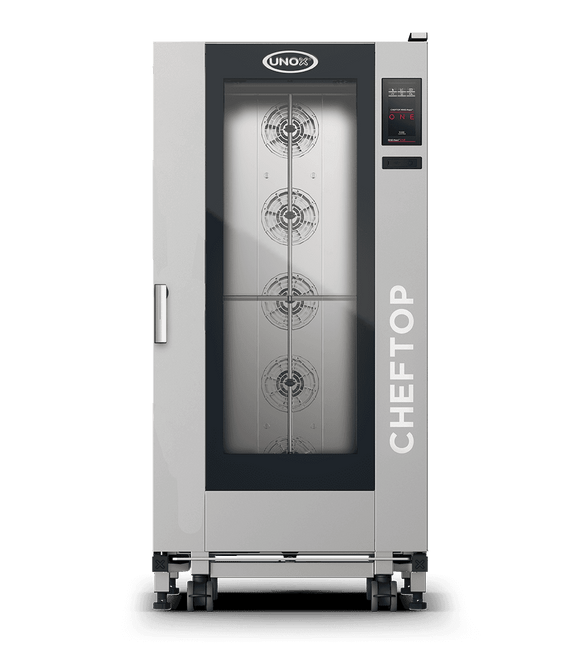 Cuptor UNOX pentru bucătărie CHEFTOP MIND.Maps ONE BIG 20 tăvi GN 1/1 alimentare electrică comenzi digitale ONE — balama stânga