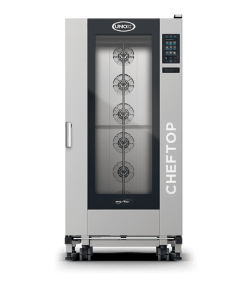Cuptor UNOX pentru bucătărie CHEFTOP MIND.Maps PLUS BIG 20 tăvi GN 1/1 alimentare electrică comenzi digitale — balama stânga 380-415V