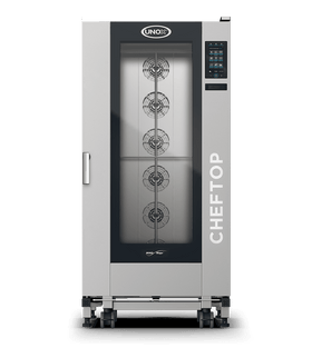 Cuptor UNOX pentru bucătărie CHEFTOP MIND.Maps PLUS BIG 20 tăvi GN 2/1 alimentare electrică comenzi digitale — balama stânga 380-415V