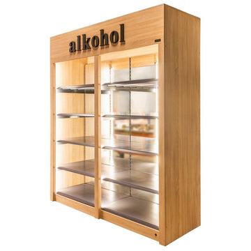 Raft pentru alcool 207.5x72xH248 cm, stejar sonoma, imagine 1