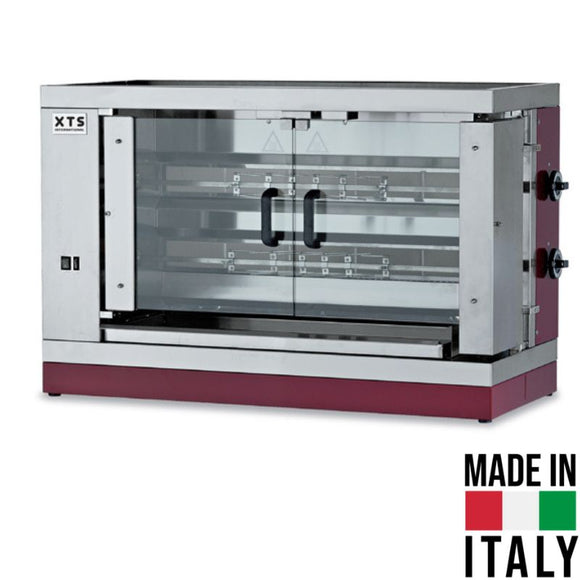 Rotisor pe gaz, 2 tije, 8-10 pui, 12 kW