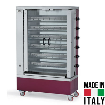 Rotisor pe gaz, 6 tije, 24-30 pui, 36 kW