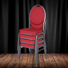 Scaun pentru evenimente HERMAN red, cadru metalic, capacitate 200 kg. - eurogastro.ro