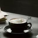 Set 6 cesti negre cappuccino 200 ml. Ø9,5 cm cu farfurioara Ø15,5 cm, portelan horeca-2