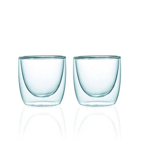 Set 2 pahare espresso 70 ml, sticla cu pereti dublii - 0