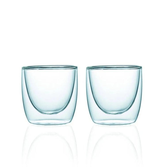 Set 2 pahare espresso 70 ml, sticla cu pereti dublii