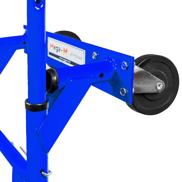 Carucior transport pliabil 2in1 depozit tip roaba 250kg albastru