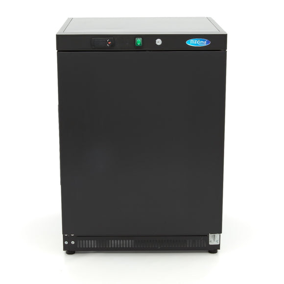 Congelator vertical Maxima, 200 litri, 2 polite fixe, negru, 302 W