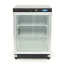 Congelator vertical cu usa sticla Maxima, 200 litri, negru, 332 W