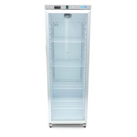 Frigider inox cu usa sticla, 0/+8 °C, 400 Litri