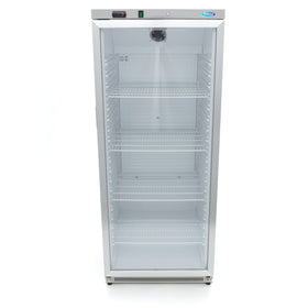 Frigider inox cu usa sticla, 0/+8 °C, 600 Litri - 0