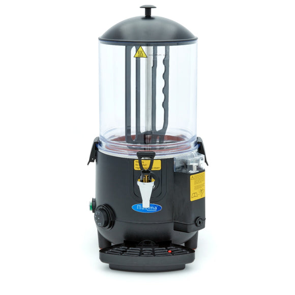 Dozator de ciocolata calda - 10L, negru, incalzire tip bain marie pe aburi