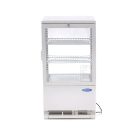Vitrina refrigerata de banc, 58 Litri, cu iluminare, H 81 cm, alb - 0