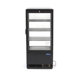 Vitrina refrigerata de banc, 78 Litri, cu iluminare, H 96 cm, negru - 0