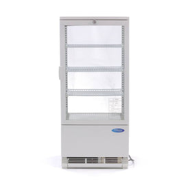 Vitrina refrigerata de banc, 78 Litri, cu iluminare, H 96 cm, negru - 0