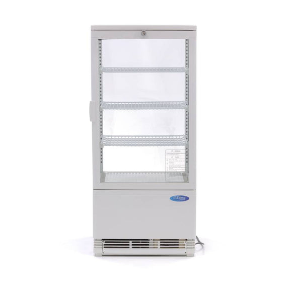 Vitrina refrigerata de banc, 78 Litri, cu iluminare, H 96 cm, negru