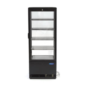 Vitrina refrigerata de banc, 98 Litri, cu iluminare, H 110 cm, negru - 0