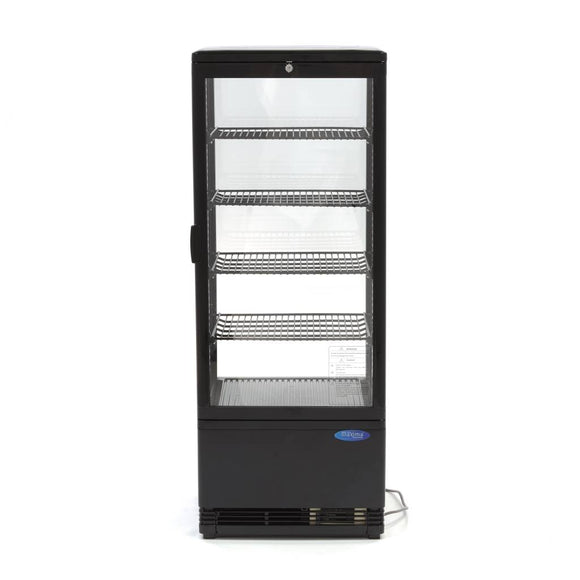 Vitrina refrigerata de banc, 98 Litri, cu iluminare, H 110 cm, negru