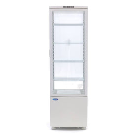 Vitrina refrigerata, 235 Litri, cu iluminare, H 170 cm, alb - 0