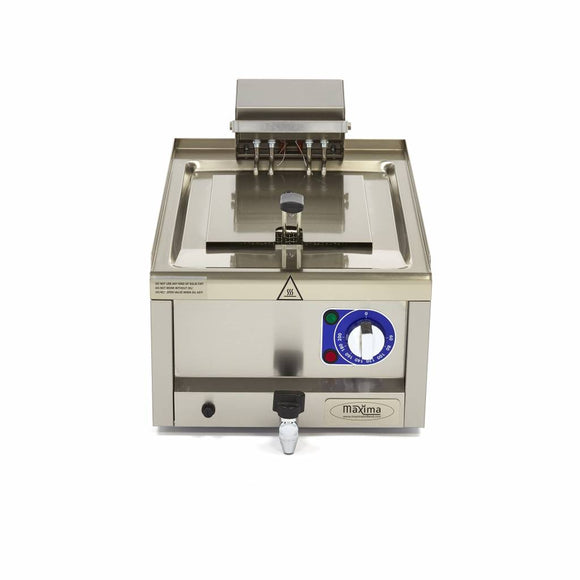 Friteuza electrica 10L Maxima, linia 600, 1 cos, robinet de golire, 380V, 6kW