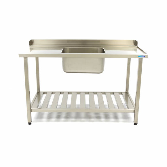 Masa de intrare pentru masina de spalat vase 160x75 cm cu 1 cuva 50x40xh25 cm Scaparea de vasele murdare in